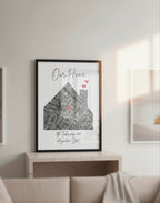 Our Home Personalised Map Print