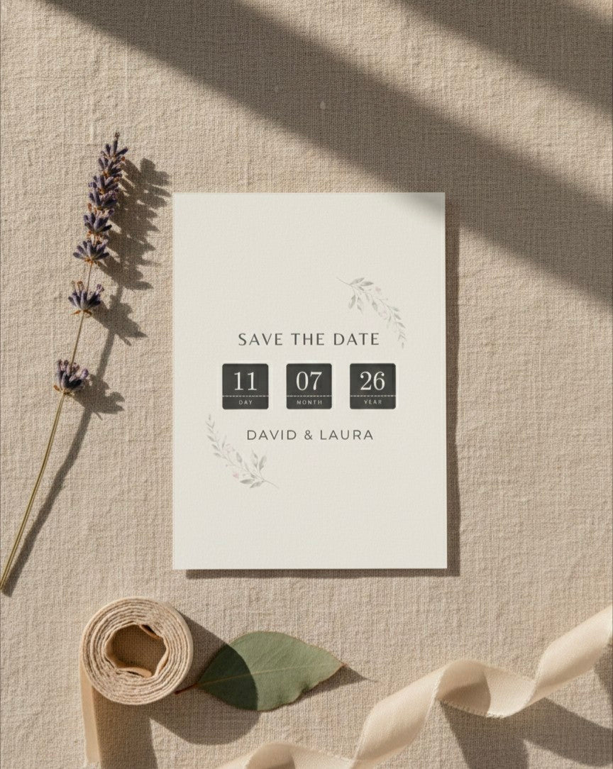 Minimalist Save the Date Card