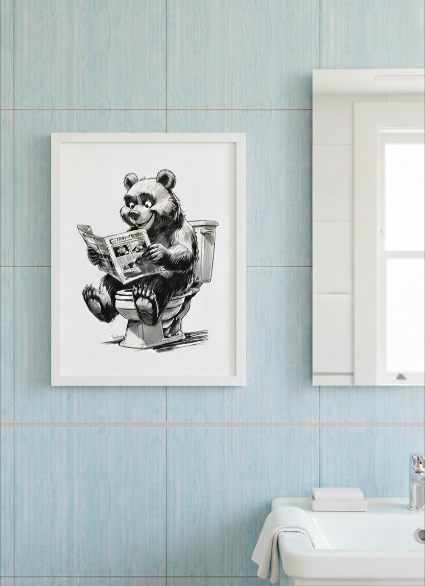 Bear Necessities Bathroom Print