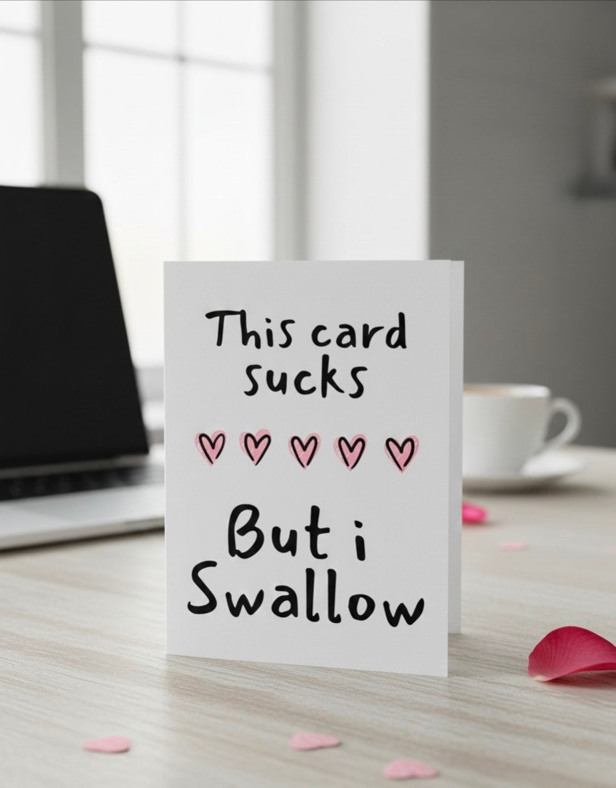 Funny Rude Valentine’s Card for Him | Cheeky Love Card