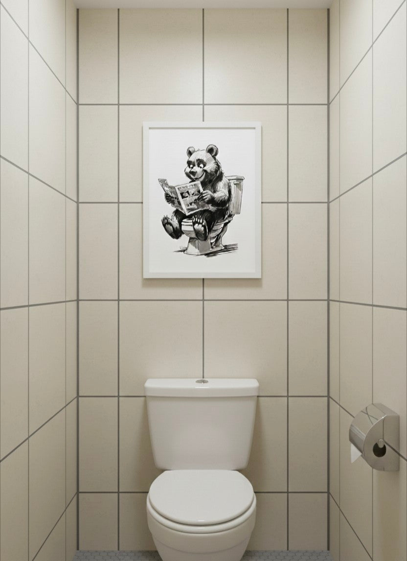 Bear Necessities Bathroom Print