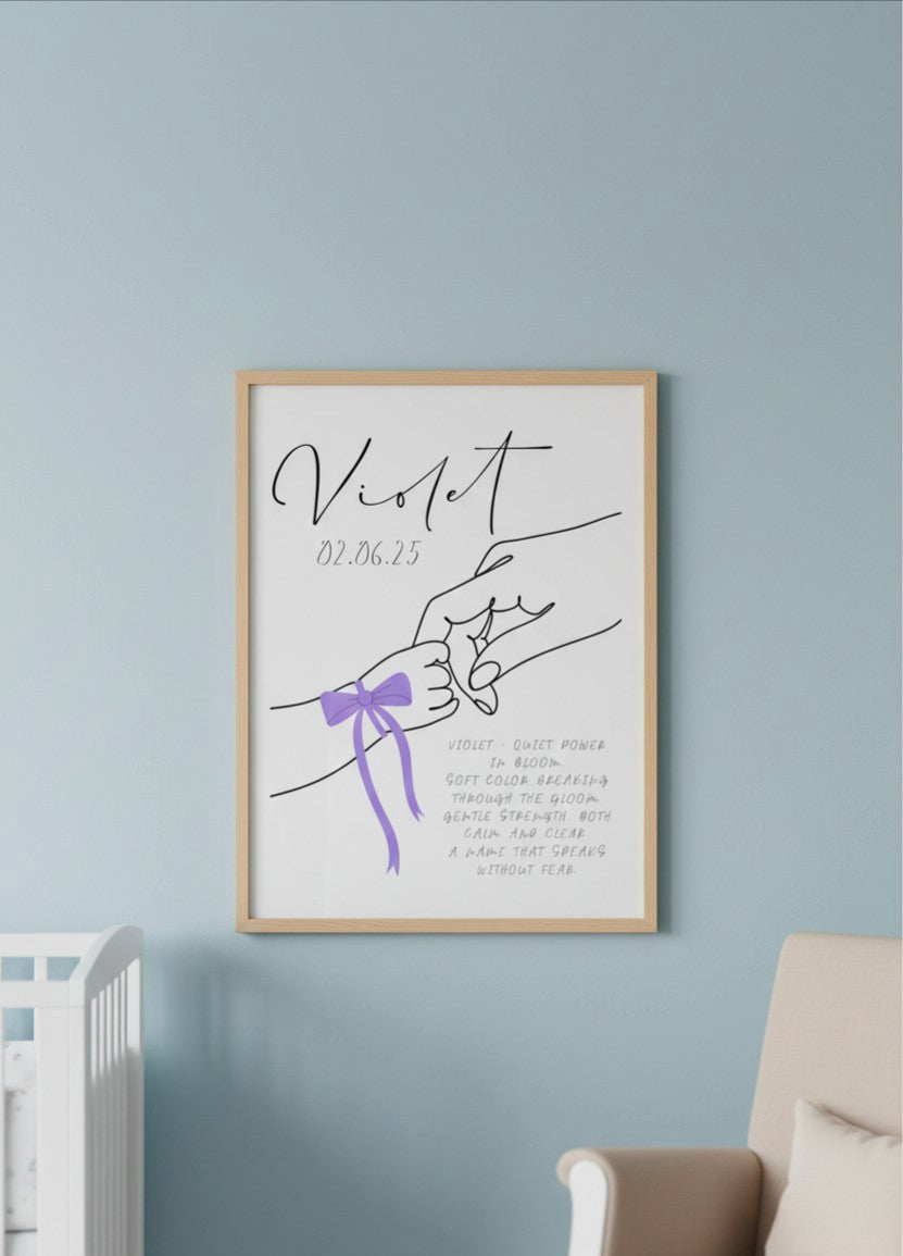 Personalised Name Meaning Poem Print
