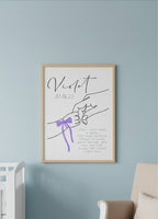 Personalised Name Meaning Poem Print