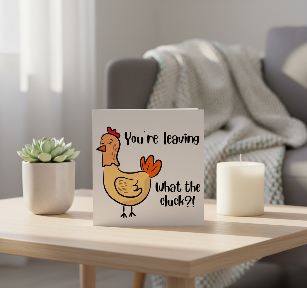 You're Leaving What the Cluck Card