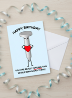 Funny Dad Birthday Card – “Nailing This Whole Bonus Dad Thing”