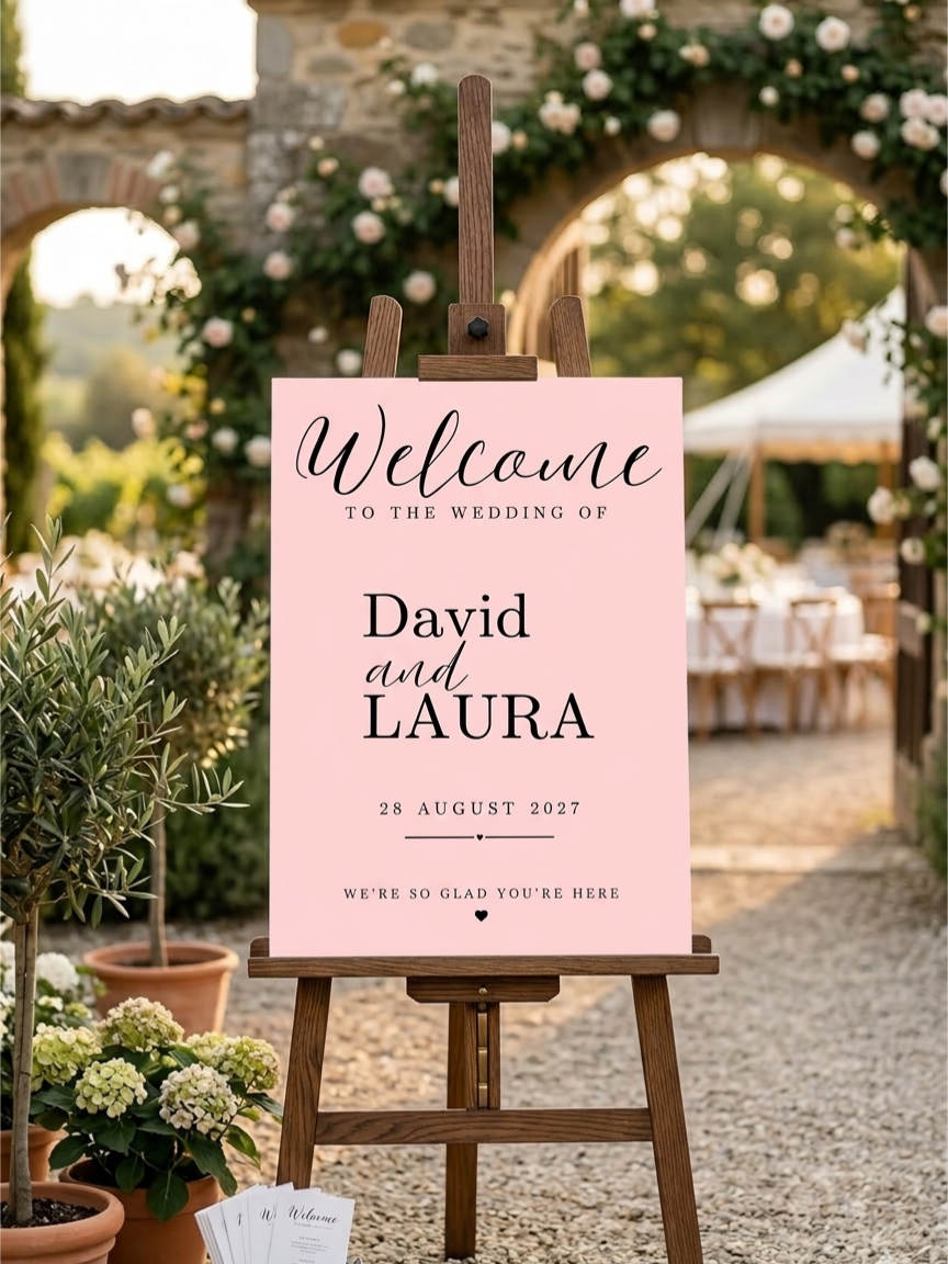 Personalised Wedding Welcome Sign