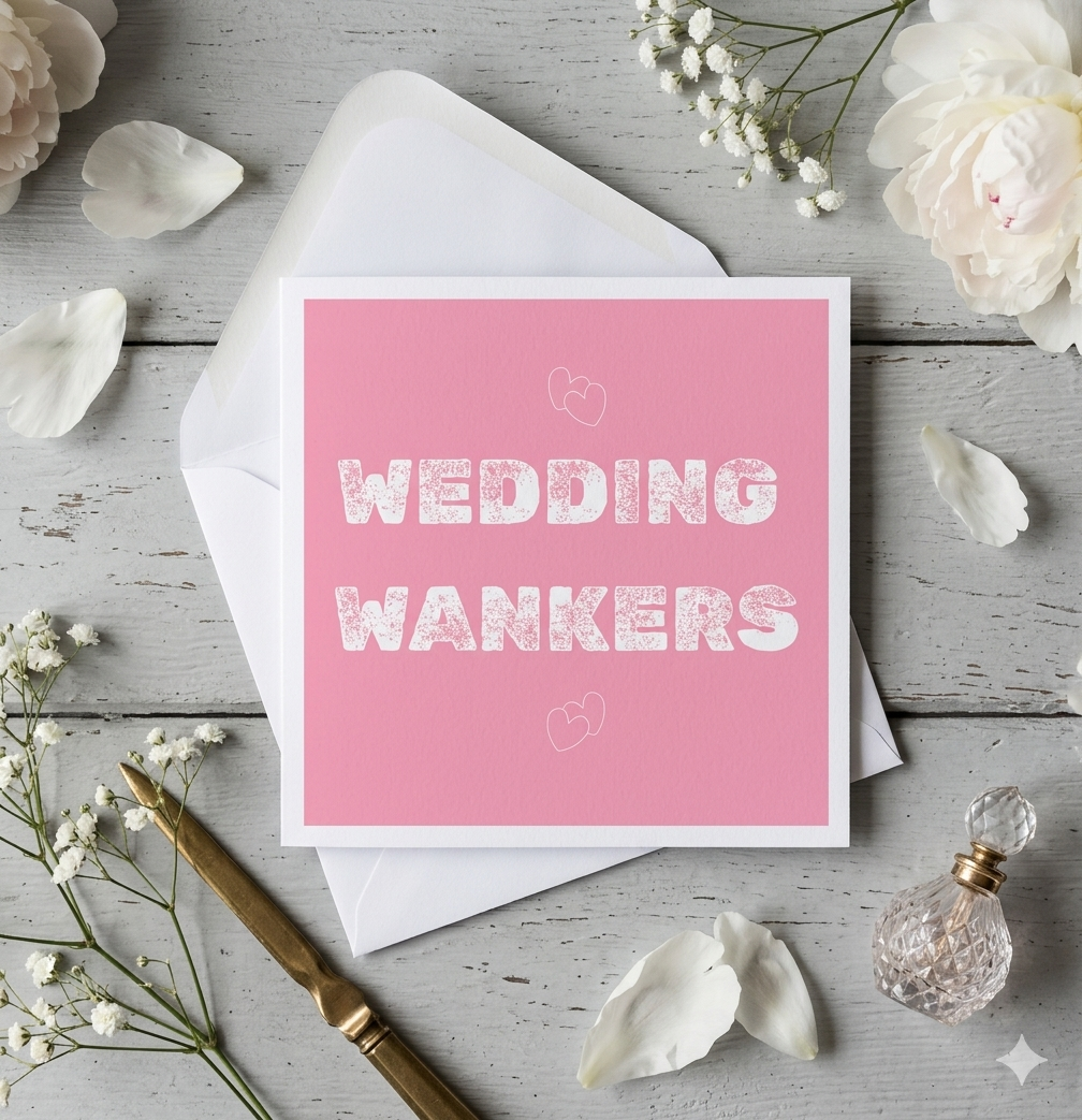 Rude wedding congratulations card