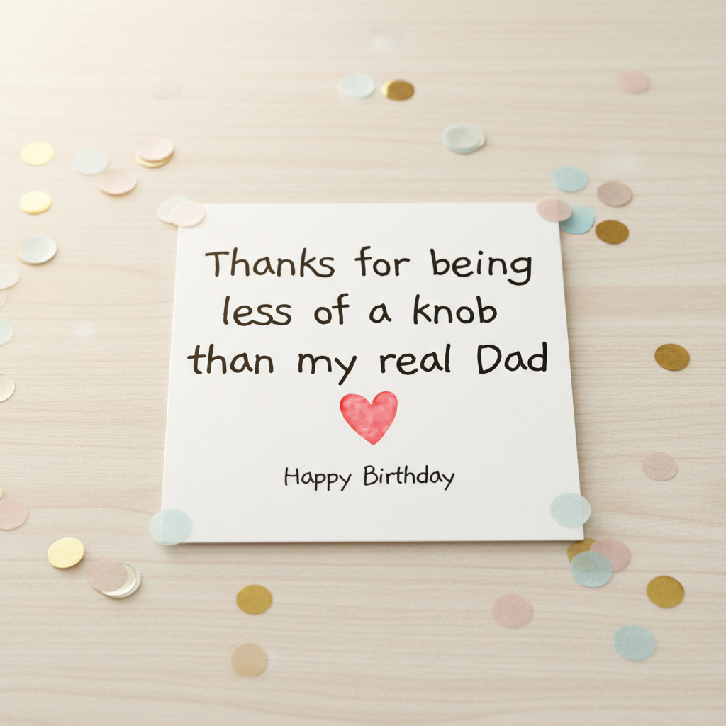 Funny Step Dad Birthday Card