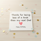 Funny Step Dad Birthday Card